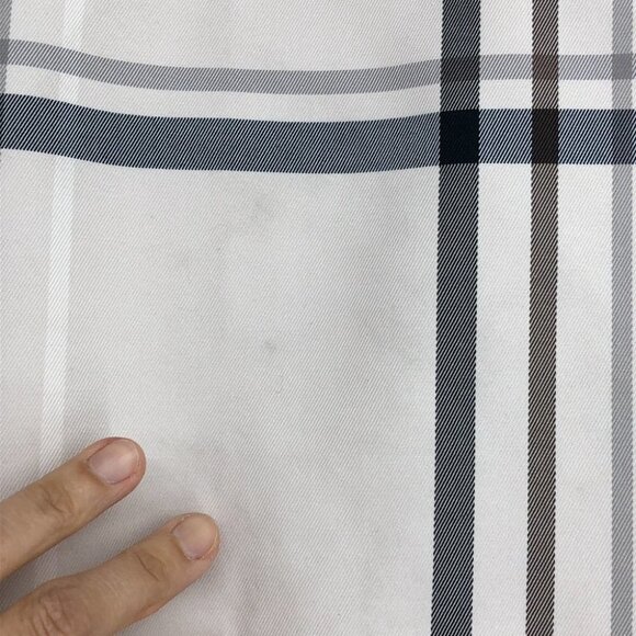 NWT Coach cream Ivory Plaid Tattersall Short Trench Coat size M - Picture 9 of 15